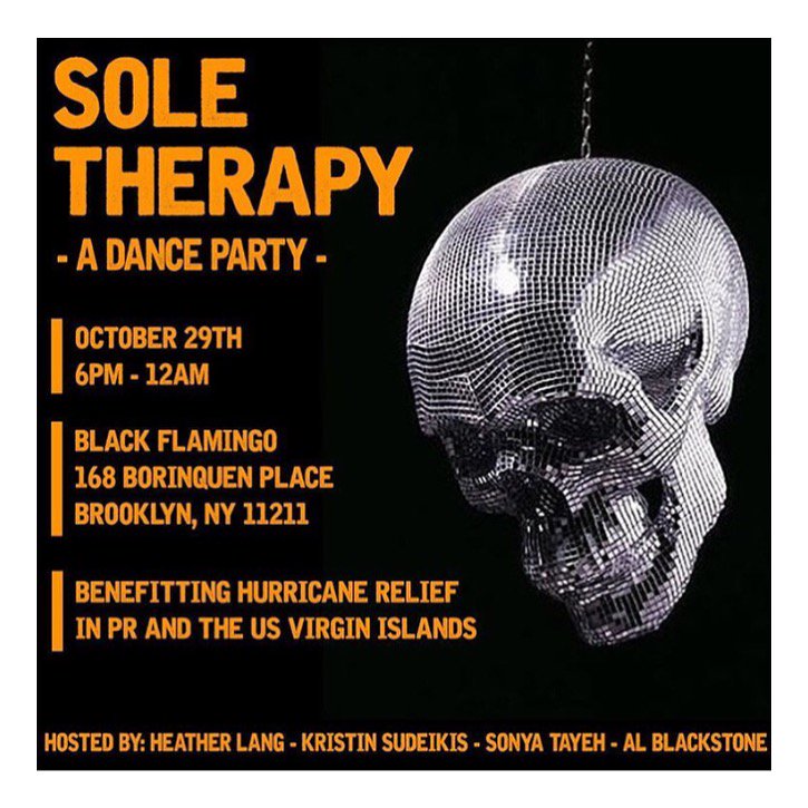 Tomorrow‼️BOOgie down dance party benefitting hurricane relief in PR+Virgin Islands <a href="/BlackFlamingoNY/">Black Flamingo</a>
<a href="/Al_Blackstone/">Al Blackstone</a> <a href="/HeatherBlee/">HeatherBlee</a> @sonyatayeh