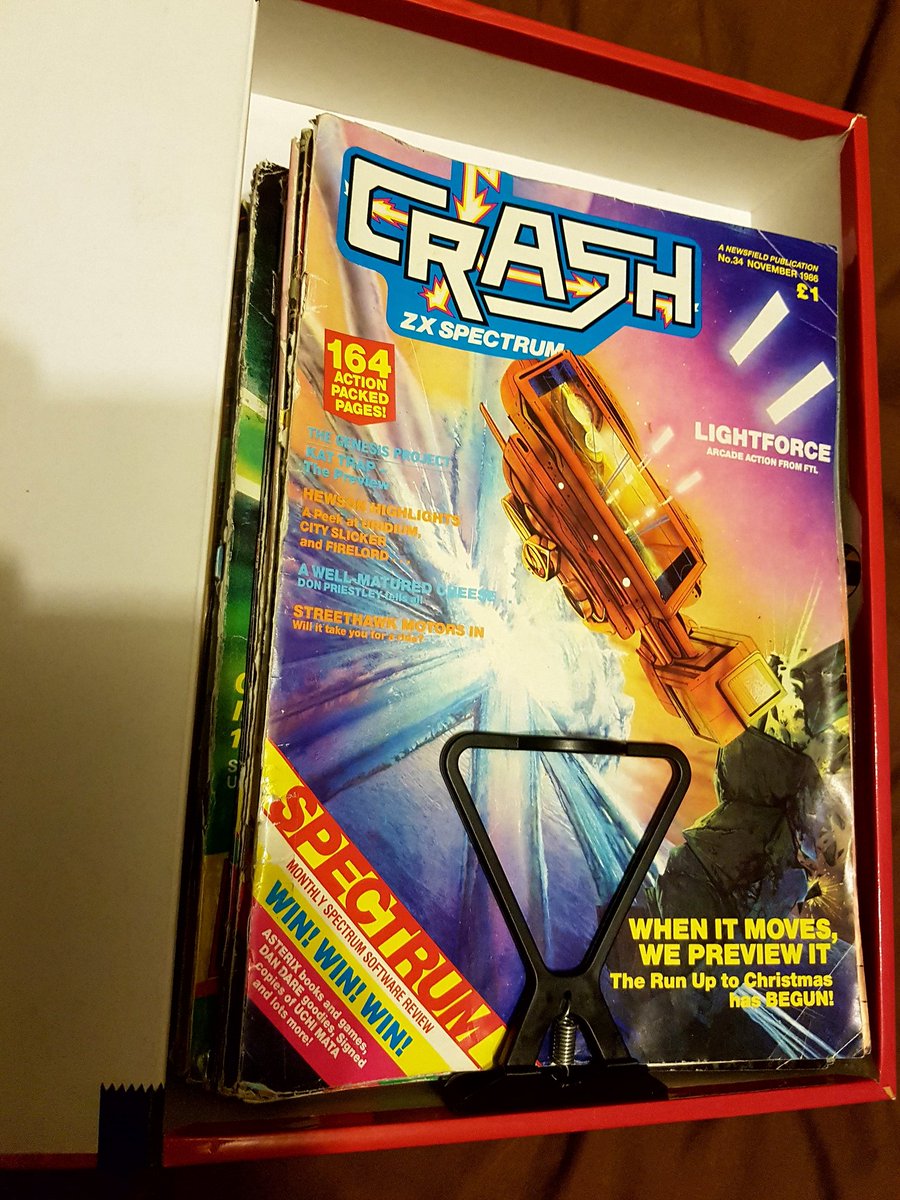 MarkRJones1970's tweet photo. I store my personal collections of my 2 fav #ZXSpectrum magazines like this2 keep them in good condition #YourSinclair #Crash #YourSpectrum https://t.co/yDEp5SngRv