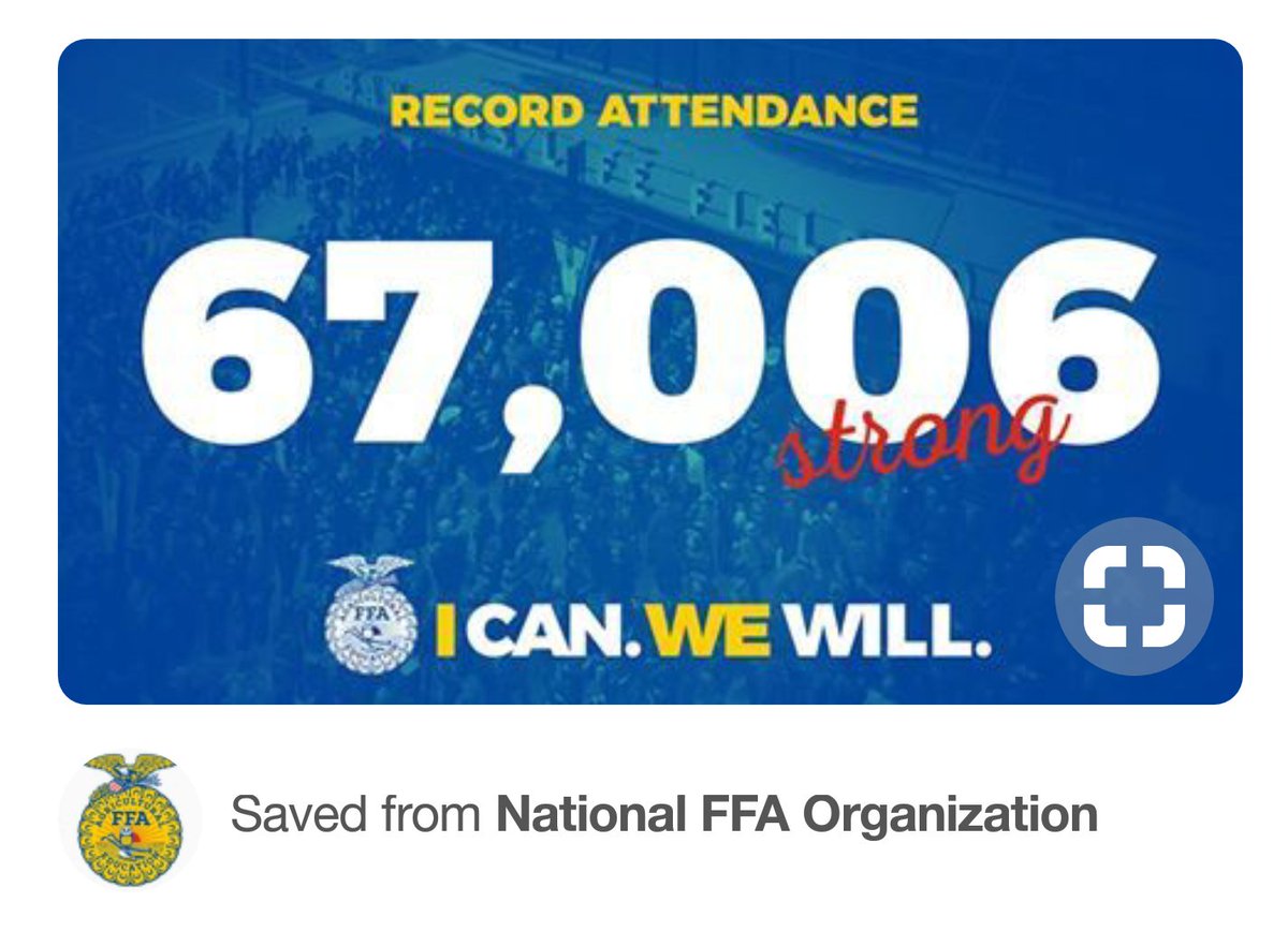 McCoolJctFFA's tweet photo. Spent the week hanging out with 67,006 of our closest friends @NationalFFA convention #ICanWeWill https://t.co/2rW0G9eb0A