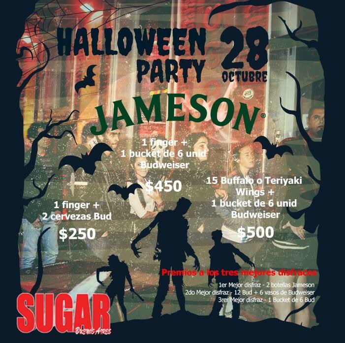 SugarBarBA's tweet photo. Desde las 19hs venite a vivir la gran fiesta de #HalloweenEnSugar. Sorpresas, juegos, sorteos y la mejor onda. #HalloweenParty #SugarBarBa https://t.co/7GrZDg9c01