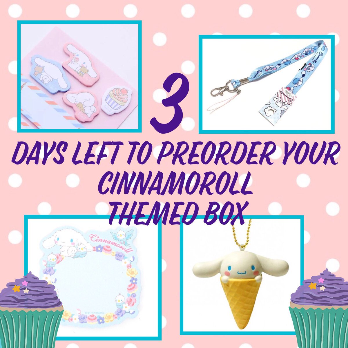 Hhappinessbox's tweet photo. Order your Cinnamoroll themed subscription box today at https://t.co/pp2EEzG8q1 #sanrio #subscriptionbox #kawaii #cinnamoroll https://t.co/MxmvW9lmLt
