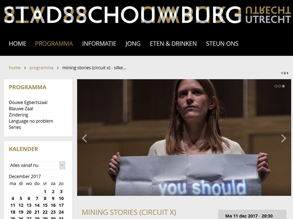 dirkjankoch's tweet photo. t slechte nieuws: je hebt een top-voorstelling gemist #miningstories. t goede nieuws: herkansing 11 dec @SSBUtrecht https://t.co/kcAmntG3eq https://t.co/IZKtRQCPCr