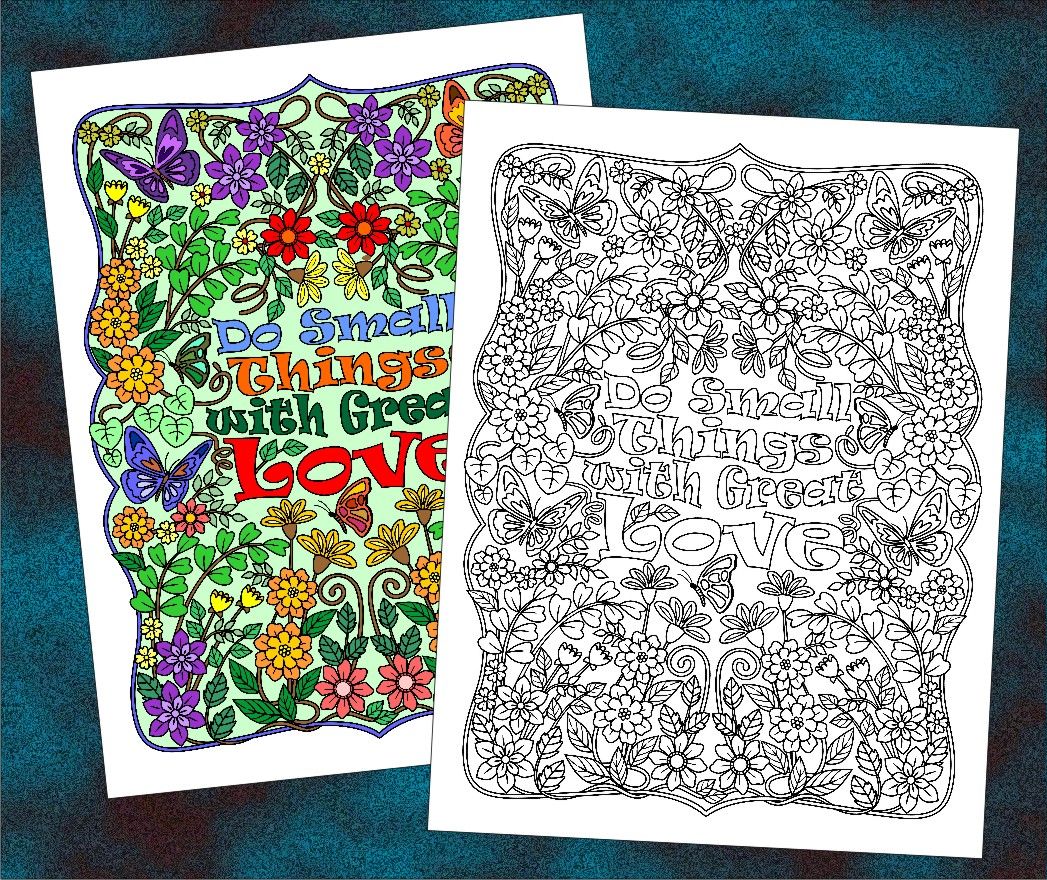 RicldpArtworks's tweet photo. "Do small things with great love" #coloringpage https://t.co/OGRuGKel0U #love #printable #etsy https://t.co/fWW2JVisJa