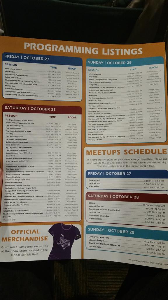 TinyHackerHouse's tweet photo. wow, look at all the #tinyhouse #living talks @tinyhousejamboree #arlington #tx conference #tinyx #2017 https://t.co/ypryC1WMqN