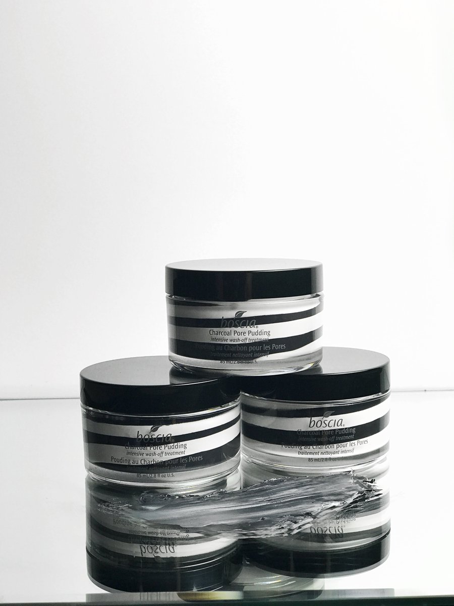 bosciaskincare's tweet photo. As long as we have a stack of Charcoal Pore Pudding on our skincare shelves at all times, we’re good. 👌#stacksofmasks #porefect @Sephora https://t.co/5EhdPNnMZb