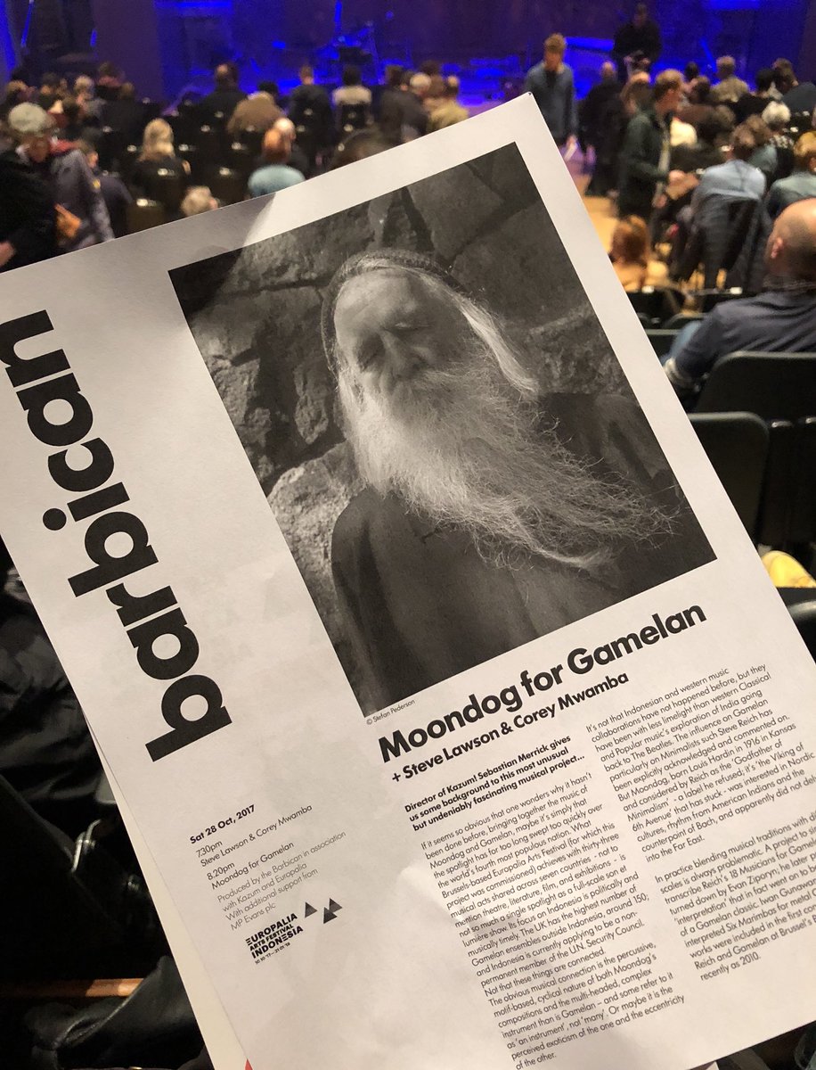 holly_elson's tweet photo. Moondog for Gamelan @lsostlukes tonight - amazing sounds https://t.co/op32nyvgp4