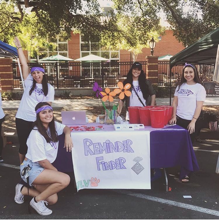 2017Finder's tweet image. Representing Alzheimer’s with purple at the Homecoming Street Fair! 💜
