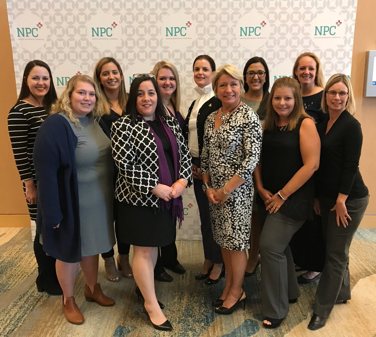 DPhiEIHQ's tweet photo. DPhiE leadership and staff loved meeting local sisters at the #NPCAM17 awards luncheon today! 💜💛💚 #npcwomen #panhellenic #dphie100 https://t.co/cZABjMqWKS
