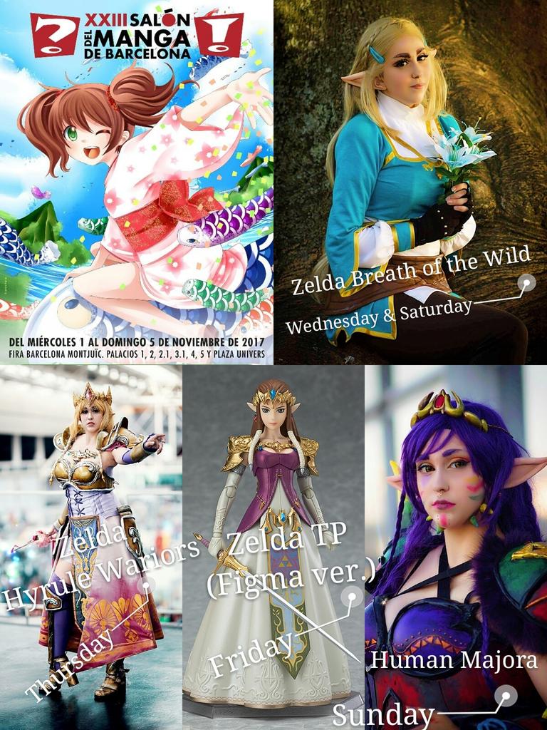 Yumivigo's tweet photo. Bueno chicos, a partir del miércoles me podéis encontrar en el photocall de Zelda en el salón del Manga!
Estos serán mis cosplays https://t.co/eSdShaxbNW