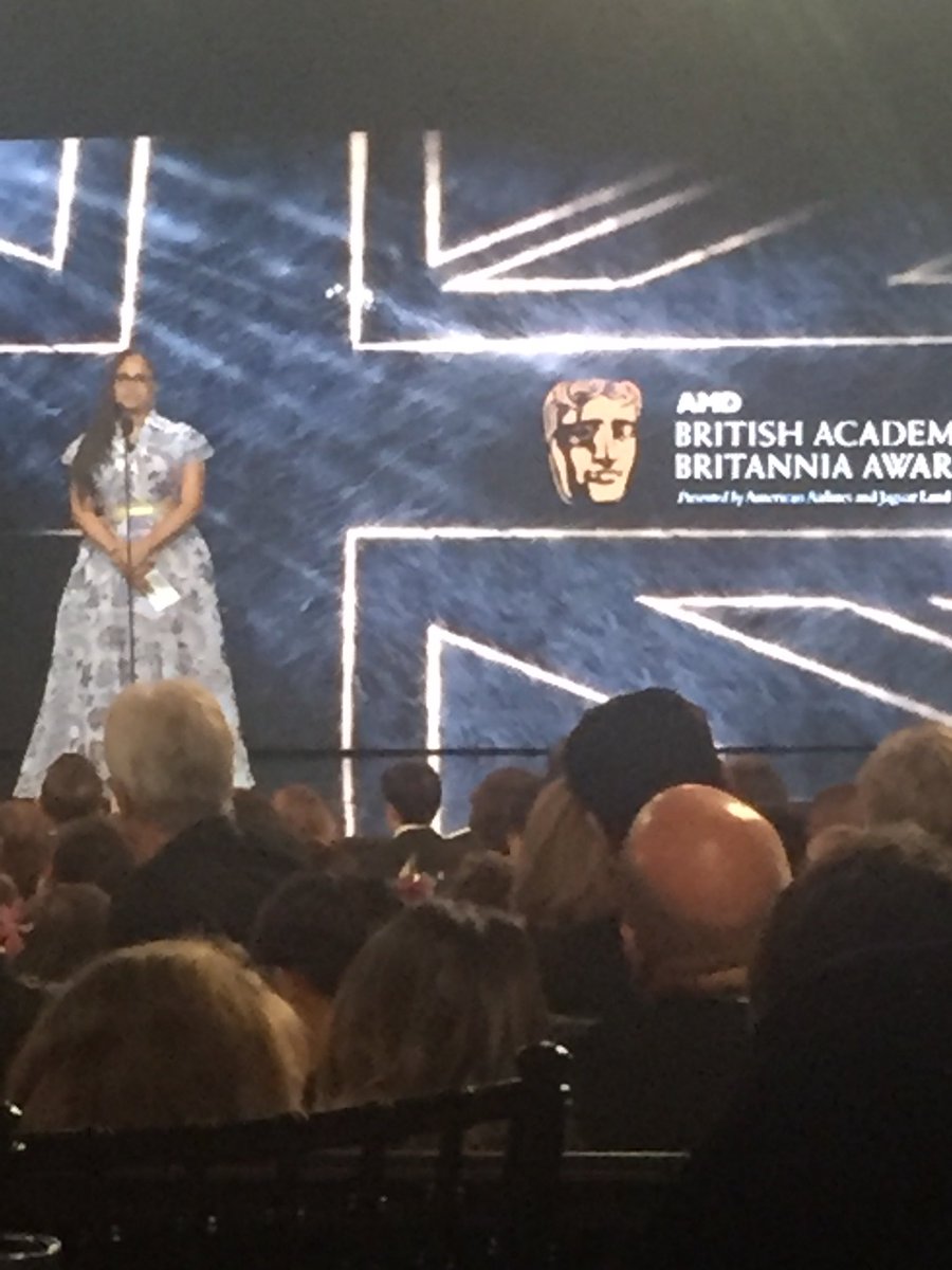 JoRanee's tweet photo. Inspirational speech by @ava ....thank your for your word last night @BAFTALA #Britanniaawards https://t.co/tgTPL0JlaD