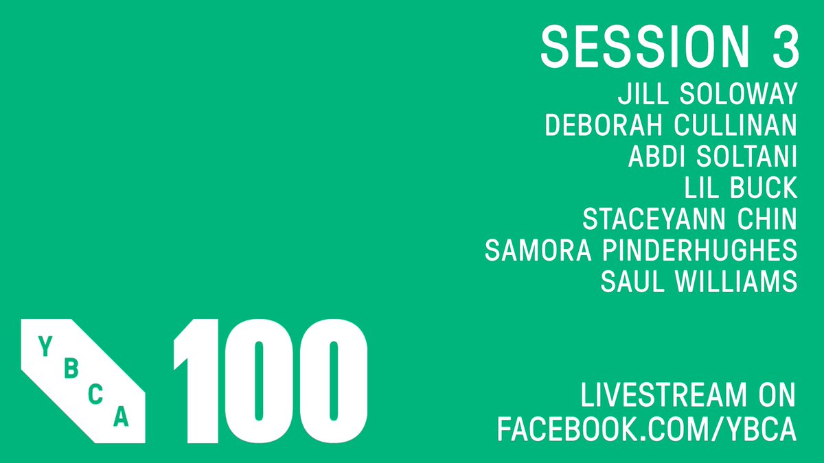 Session 3 of the #YBCA100 Summit features Jill Soloway, Abdi Soltani, Lil Buck &amp; more! Livestream now at facebook.com/YBCA/videos/10…