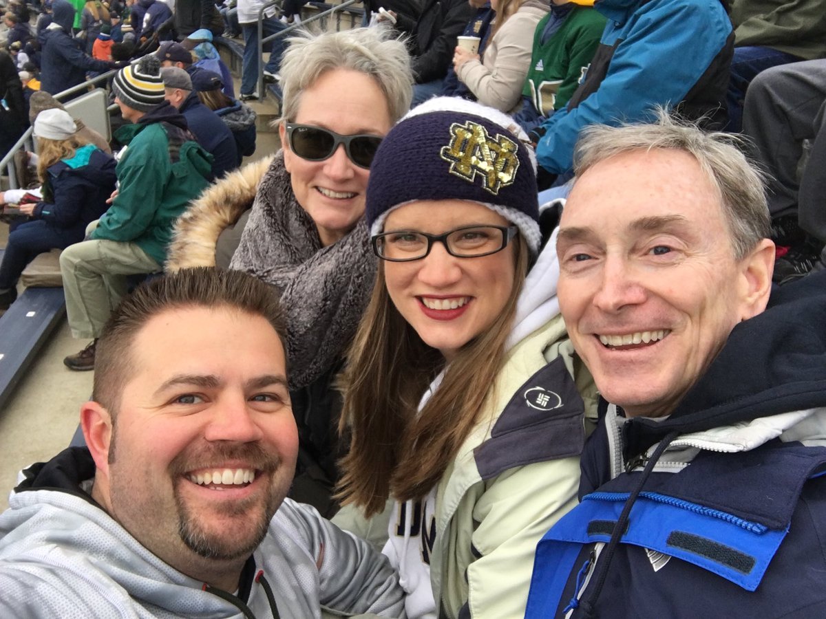 kirktruex's tweet photo. So thankful to watch the Fighting Irish with our great friends Rick and Bridget Besse #GoIrish https://t.co/oxeF3kiBMX
