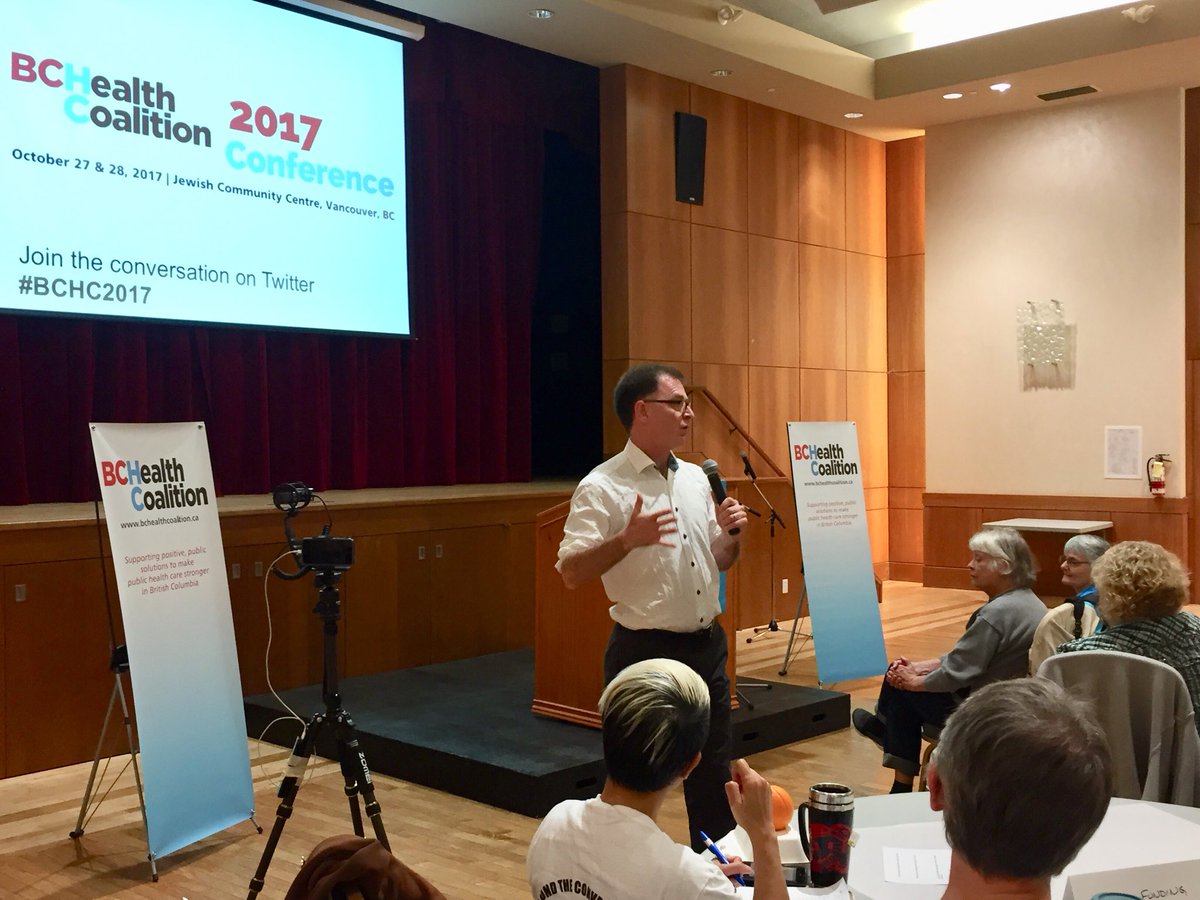 bcgeu's tweet photo. BC Health Minister @adriandix on the importance of team-based care & addressing social determinants of health to #bchc2017 @BCHC https://t.co/W5ry9Wk9hI