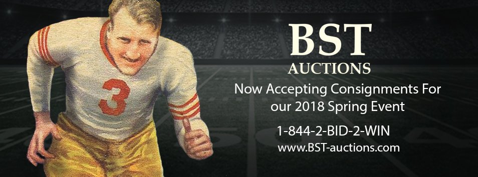 BSTauctions's tweet photo. Have a high quality sports collectible you'd like to consign with @BSTauctions to get the max price possible? Consign now with @BSTauctions! https://t.co/03ur7AAf5d