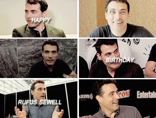   HAPPY BIRTHDAY RUFUS SEWELL!  29 October 1967. 

+50 and always looks amazing!  