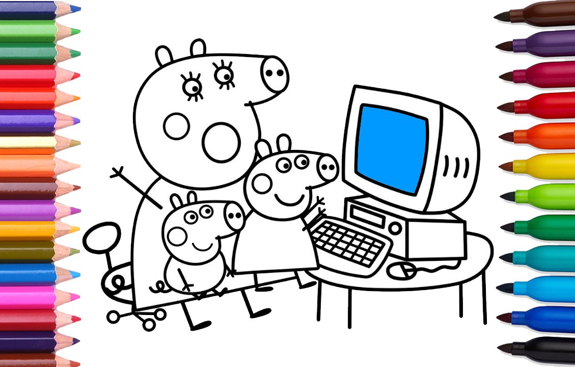 PlaytimeMagic's tweet image. Peppa Pig Family Computer How to Draw and Color | Coloring Page for kids | Learn Colors
youtu.be/Ph7JD9xCSYM Subscribe, Like, Share, Pin😍