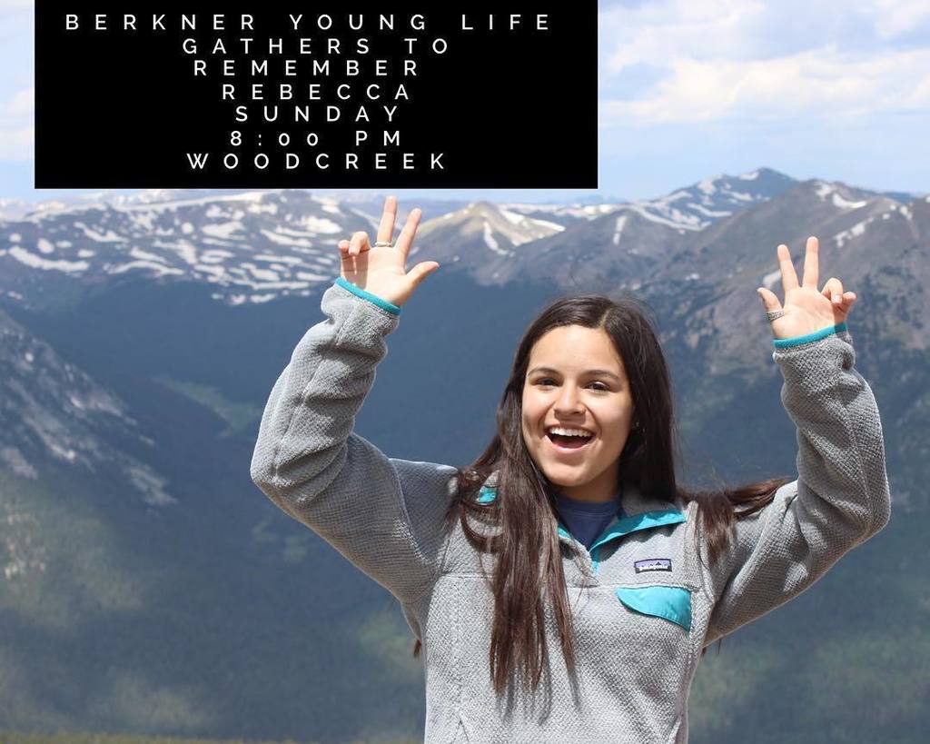 BerknerYL's tweet photo. Our hearts are broken over the loss of our beloved Rebecca. Everyone is invited to gather Sunday night at 8 pm at … https://t.co/SiaLslqoQu https://t.co/Rpi8gWRdgT