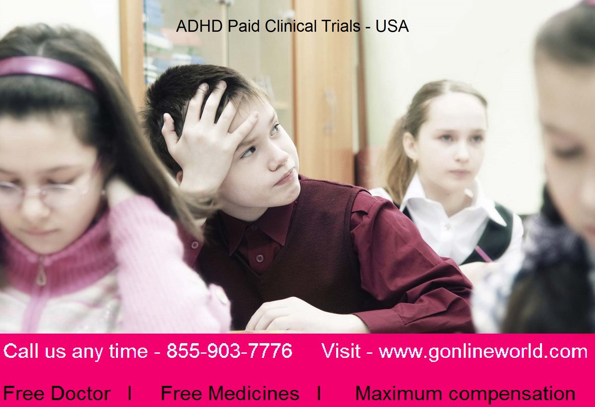 gonlineworld's tweet photo. Do you have a child with ADHD who also has aggressive behavior? You may be interested in research studies for children age 6-12 with ADHD. Enrolling now! https://t.co/rlFkQl8fR0 Compensation varies by study up to $700 , #gonlineworld - #health https://t.co/dqJDfE2zRv