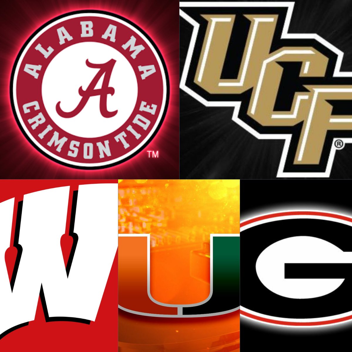 NCAAFNation247's tweet image. Retweet if your #CFB Team is still undefeated

Only 5 Remain

Alabama
Georgia
Wisconsin
Miami
UCF