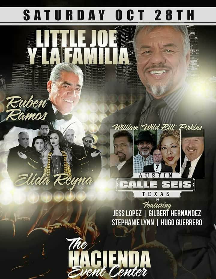 WildBillTrumpet's tweet photo. LITTLE JOES BDAY ft.Ruben Ramos, Elida Reyna, Stephanie Lynn, Hugo Guerrero, Jess Lopez, Gilbert Hernandez Calle Seis Sat Oct 28 7p Midland https://t.co/rRv17wrWyW