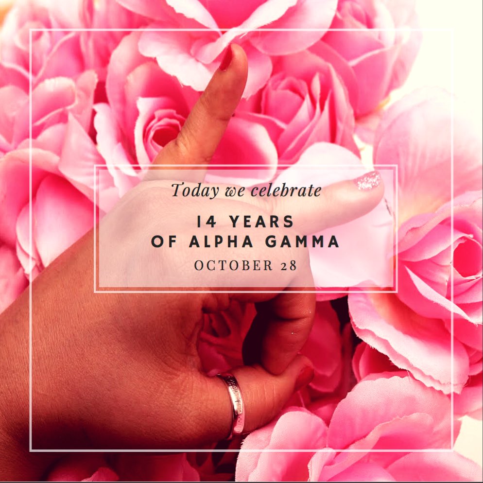 UMiamiGammas's tweet photo. Today We Celebrate 14 Years of Alpha Gamma. Happy Charter Day to all the Ablazin' sisters of Sigma Lambda Gamma 💜💕 https://t.co/Hhf8Fniged