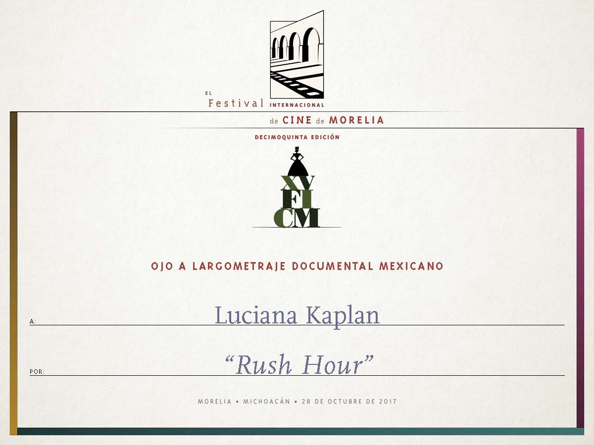 Ojo a Largometraje Documental Mexicano #15FICM: RUSH HOUR, de Luciana Kaplan.