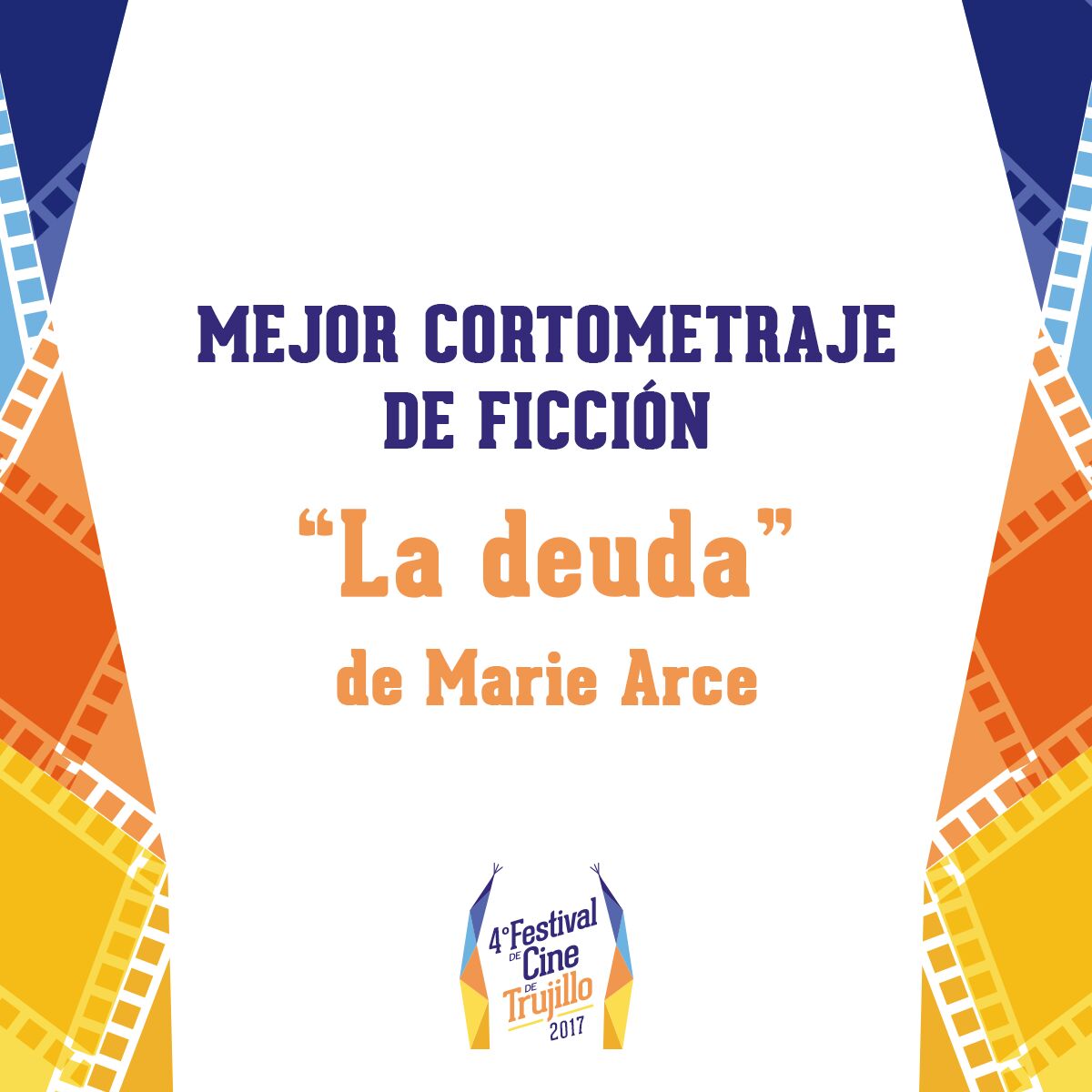 FesticineTru's tweet photo. Mejor cortometraje de ficción: #SomosCinePeruano #FCT17 https://t.co/j5qZR90Sln