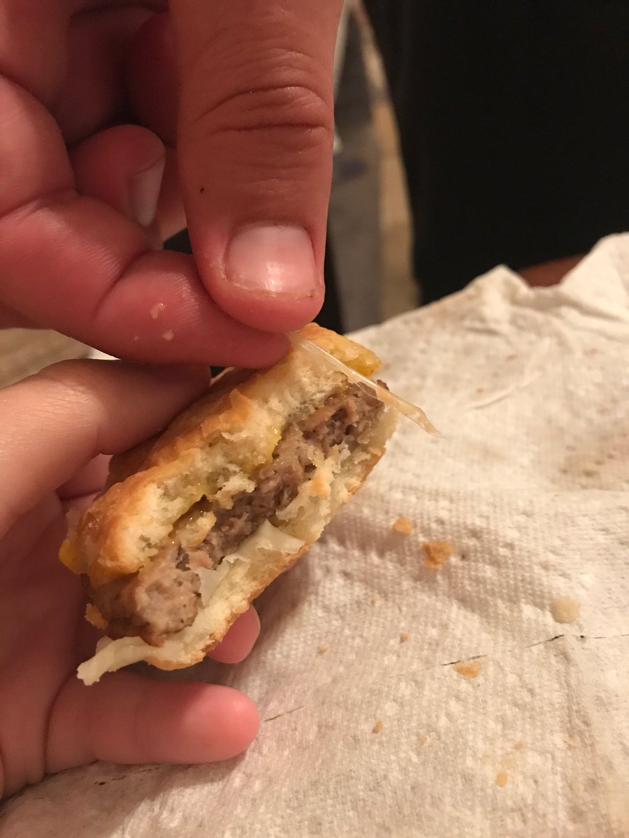 bobbledonnie's tweet photo. @JimmyDean I’ve eaten sausage biscuits for years and years. Gave my daughter a bite. And she pulled a roll of plastic out of the patty?#what https://t.co/QzQdxyEMY5