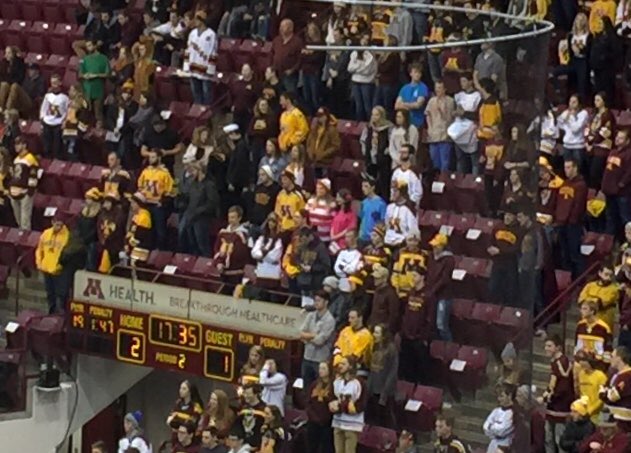dhenninger's tweet photo. Where’s Waldo?  #PrideOnIce @GopherHockey https://t.co/LL05Kus7FU