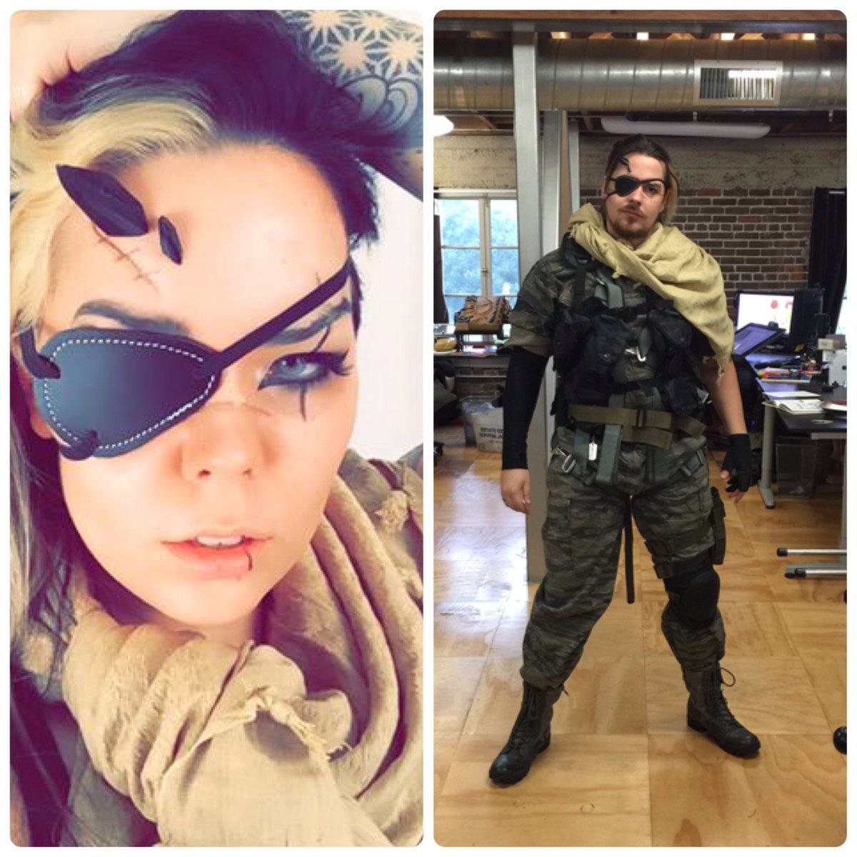Mort3mer's tweet photo. Excited to show everyone @egoraptor and my matching costumes this year :)! Maybe tomorrow? (Yes we both dressed as snake one year,lol) https://t.co/4menBembt1