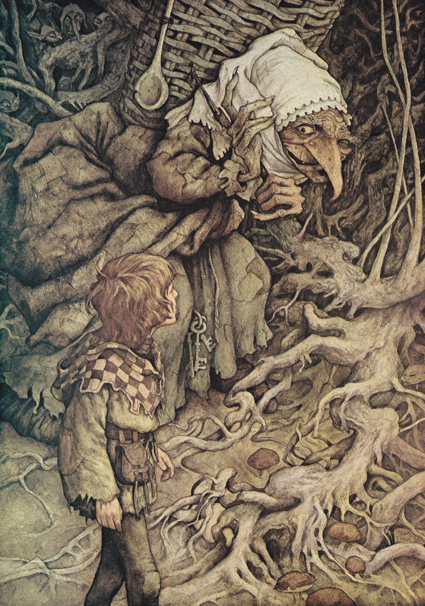 modernsleep's tweet photo. Brian Froud, Allison Gross, 1976, interior illustration (p. 14) from The Land of Froud, 1977 https://t.co/uo2hqRhhNp