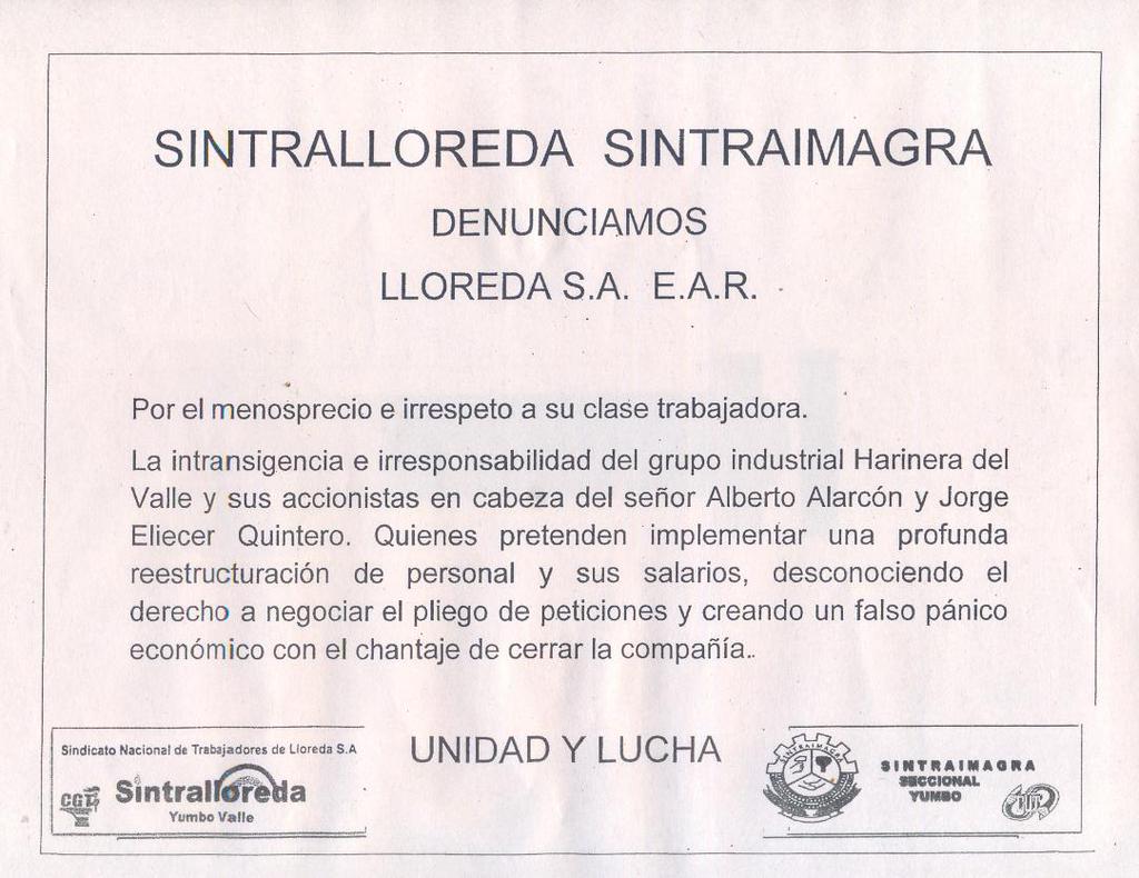 ernesto1972m6's tweet photo. Desde 2008
CONTRA
La Harinera del Valle
y
Consultorías de Inversiones
Socios del
Grupo Aval Corficolombiana
Vulneran
D/cho Laboral Sindical https://t.co/wRseK7IBJf