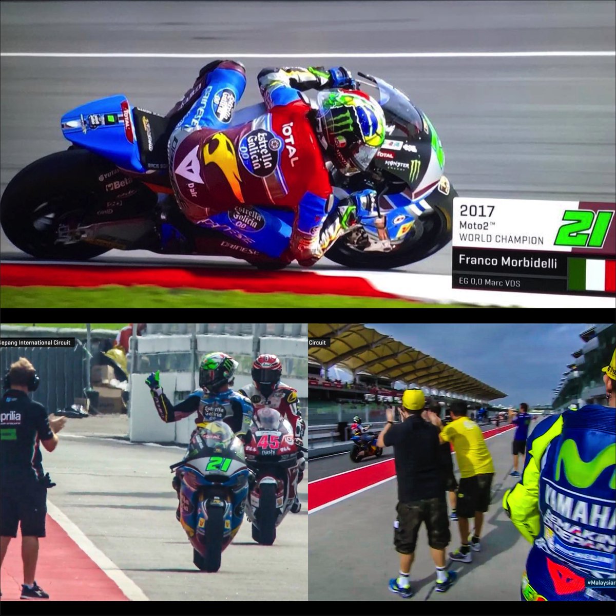 VRRidersAcademy's tweet photo. Questo Warm Up ha un sapore decisamente diverso... @FrankyMorbido12 CAMPIONE DEL MONDO!!
#FrankySaysRelax 🔜🍾🤙🏻
#MalaysianGP https://t.co/ttmdv1nxNq