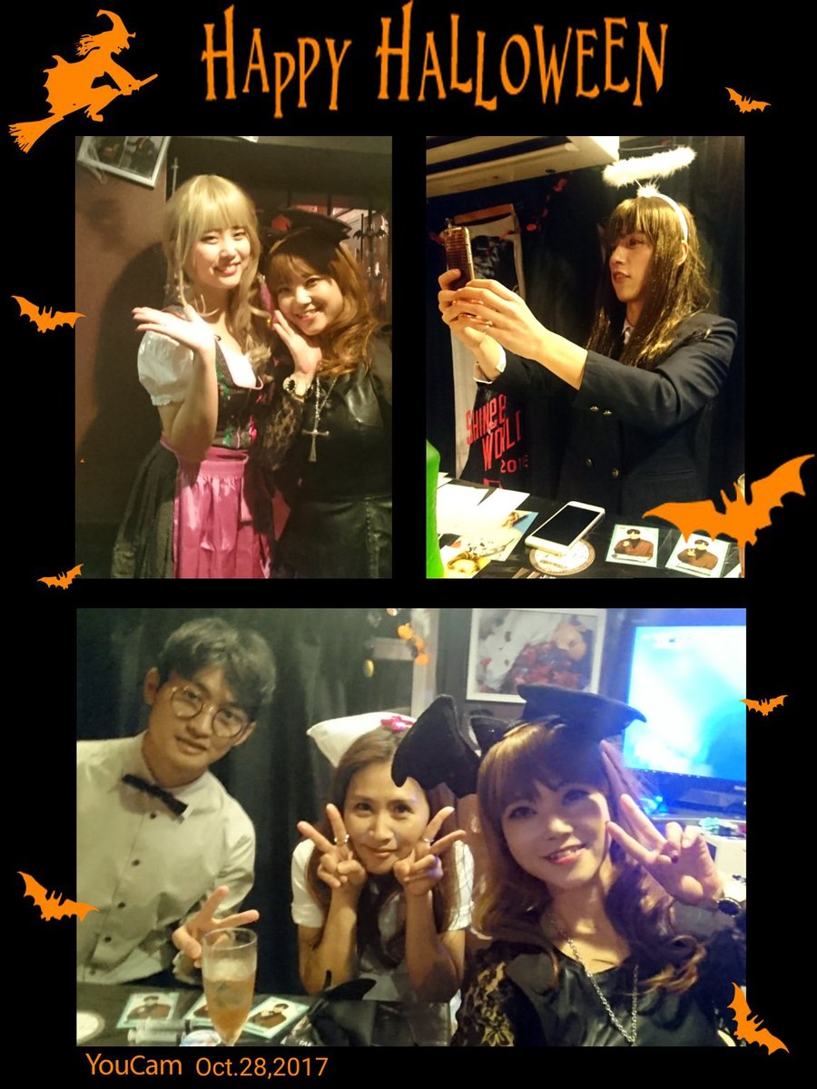 umipiyo1's tweet photo. #Bar苑 ハロウィンナイト2日目✨パミ子(パミン)はJK😂←かなりお気に入りの様子😅2日連続で女装見たらもういいです🙅
男が恋しい。
今日が本番のイベント、楽しみ🎶
台風嫌だな…
#barsono #パミン #ハロウィン https://t.co/yHqiw26van