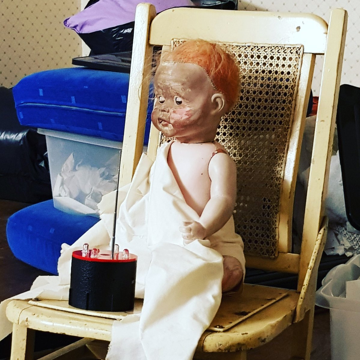 Section8_I's tweet photo. Nothing happened though. Not every doll is haunted. https://t.co/COtkh1prr9