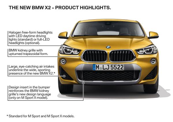 新型車情報21 新型bmw X2 18年3月発売 パワートレーンの種類は2 0lガソリンエンジン 最高出力195ps 7速デュアルクラッチトランスミッションを採用 ディーゼル車は2 0l 192ps 2 5l 235ps ミッションは8速ステップトロニック 新型 Bmw T