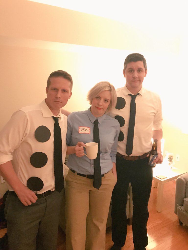Halloween! The Jim Halperts were on point tonight!  <a href="/KevinMusgrave1/">Kevin Musgrave</a>  <a href="/AdamLanger/">Adam Langer</a> <a href="/johnkrasinski/">John Krasinski</a> <a href="/NBCTheOffice/">The Office</a>