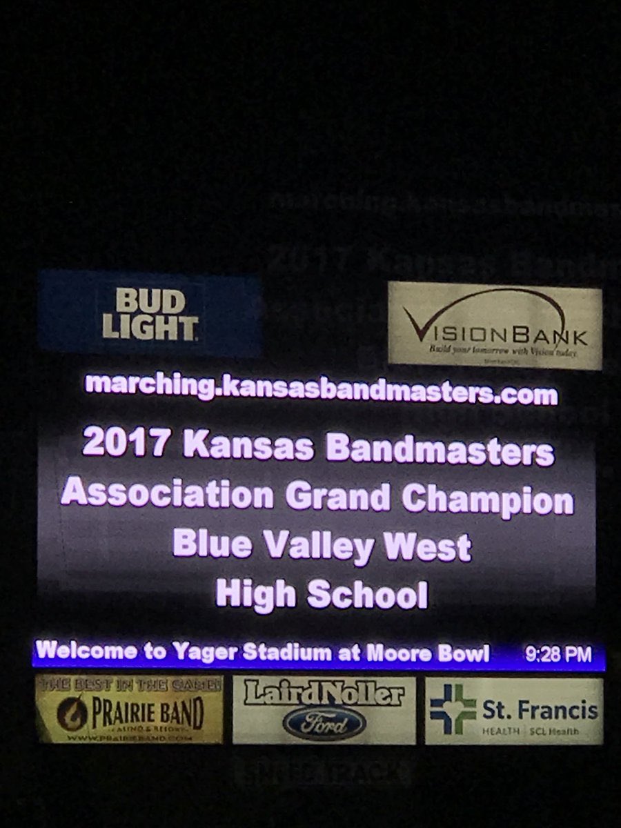 BVW_Band's tweet photo. 2017 KANSAS MARCHING BAND STATE CHAMPIONS. #WESTSIDE https://t.co/0J4FY0qo7J