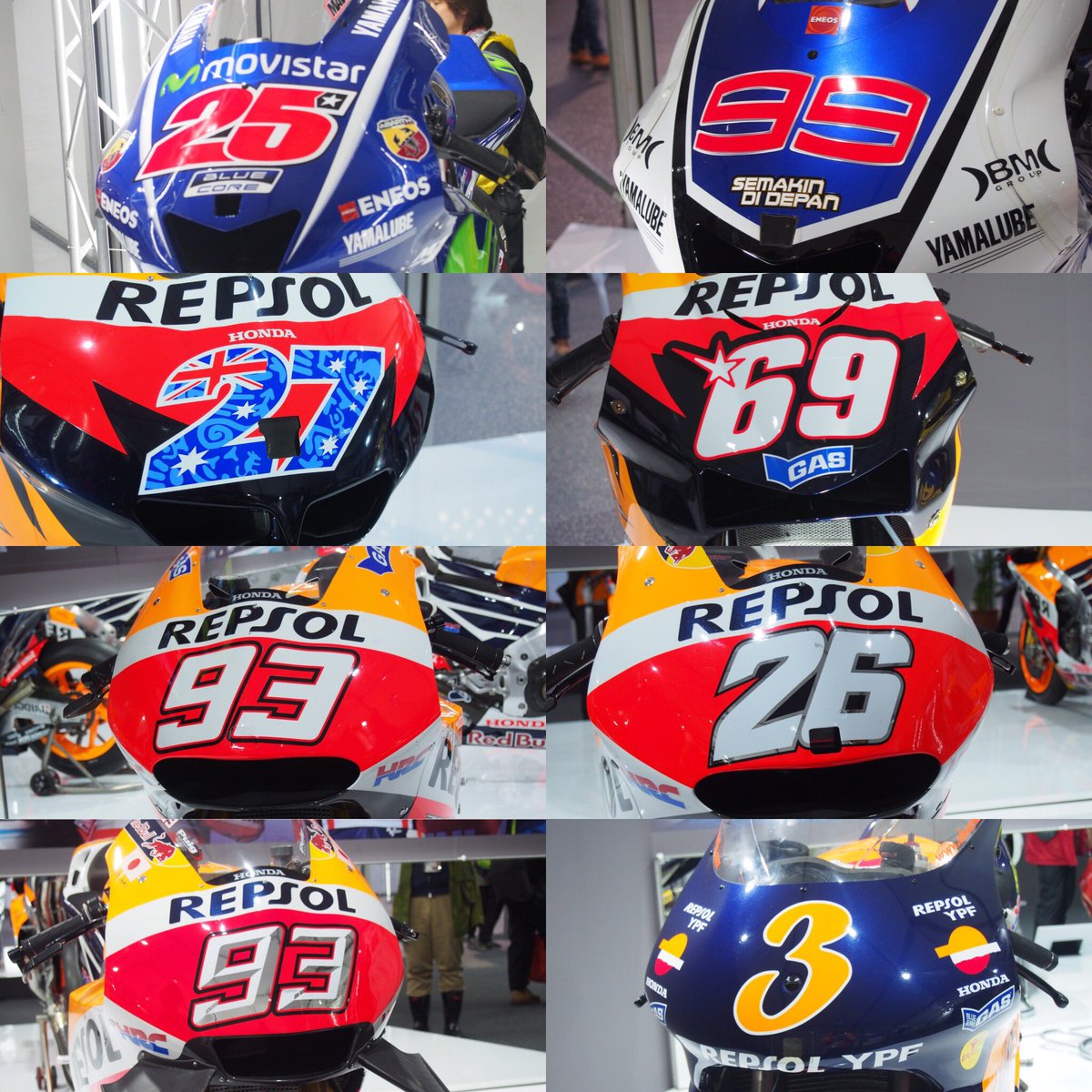 vikicha's tweet photo. ゼッケンいろいろ😆
#motogp
#japanesegp2017
#もてぎの思い出2017 https://t.co/2zVqeujOBr
