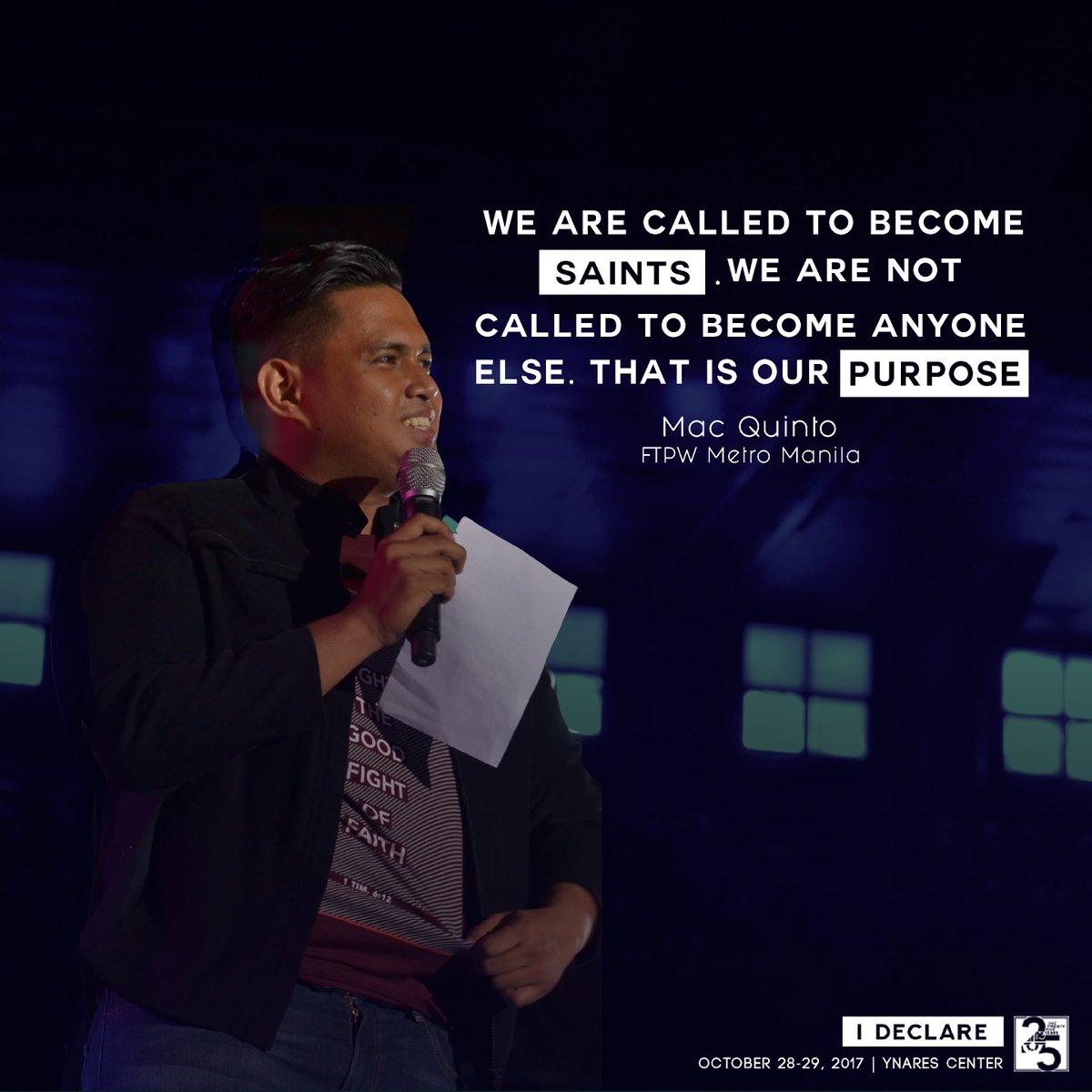 YFCManila's tweet photo. The 3rd session encourages us to embody the identities of YFC and make our identity a loud declaration of who Christ is.#YFCMetrocon2017 https://t.co/wDMmSS9OXt