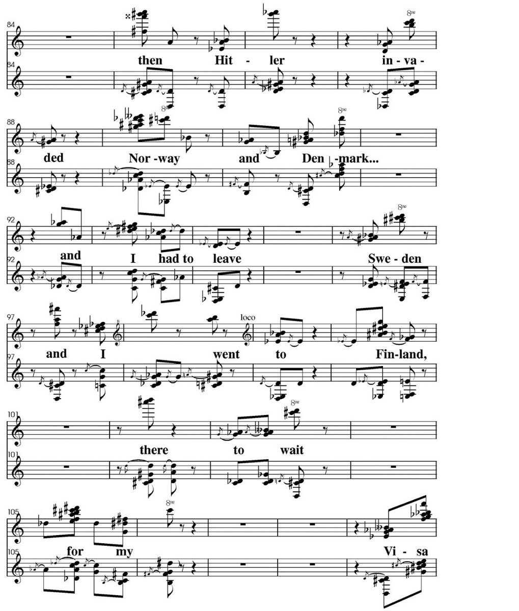 JoshNewMusic's tweet image. Peter Ablinger: Voices and Piano, &quot;Bertolt Brecht&quot; page 4, w/ #transcription of Brecht&apos;s voice #spectralAnalysis #spectralism #newMusic