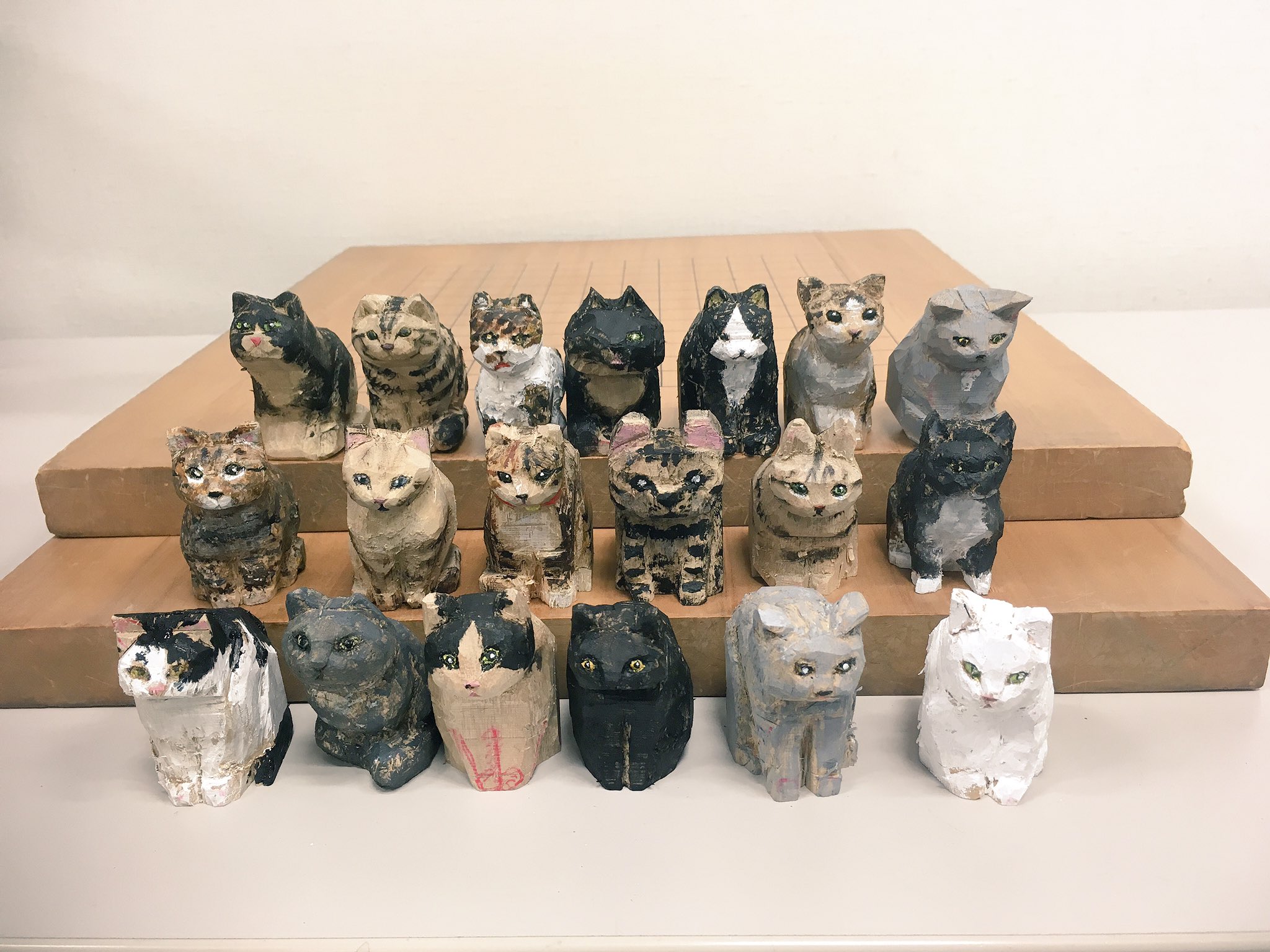はしもとみお いぬねこ木彫り教室in大阪 コロコロツヤツヤのかわいい子達が生まれました はしもとみお いぬねこ木彫り教室in大阪 コロコロツヤツヤのかわいい子達が生まれました