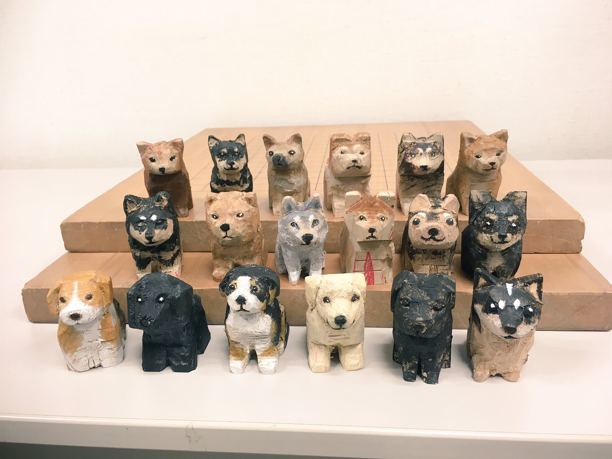 はしもとみお いぬねこ木彫り教室in大阪 コロコロツヤツヤのかわいい子達が生まれました はしもとみお いぬねこ木彫り教室in大阪 コロコロツヤツヤのかわいい子達が生まれました