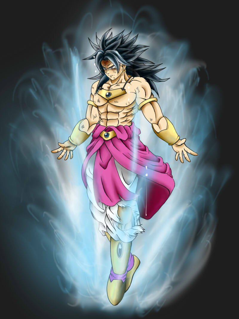 青ブロにつづいて友人が<a href="/reiya_44/">破壊神零夜</a>私のブロリーを黒髪の身勝手の極意オーラで塗ってくれました。