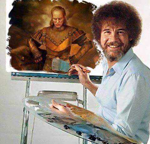 Bob Ross Panting Wilhelm von Homburg. Happy Birthday Bob. 