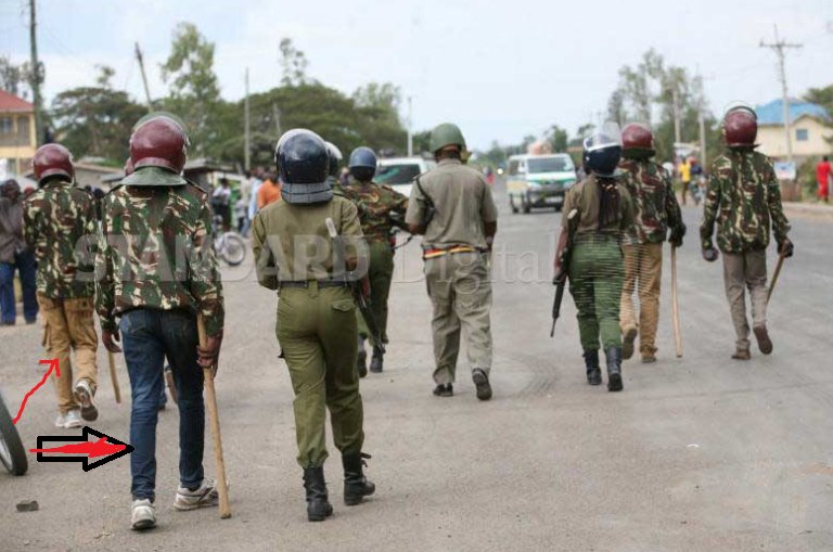 #KenyaPoll Since when did GSU or anti-riot officers begin to wear sneakers and jeans when responding to protests? #ElectionsBoycottKE