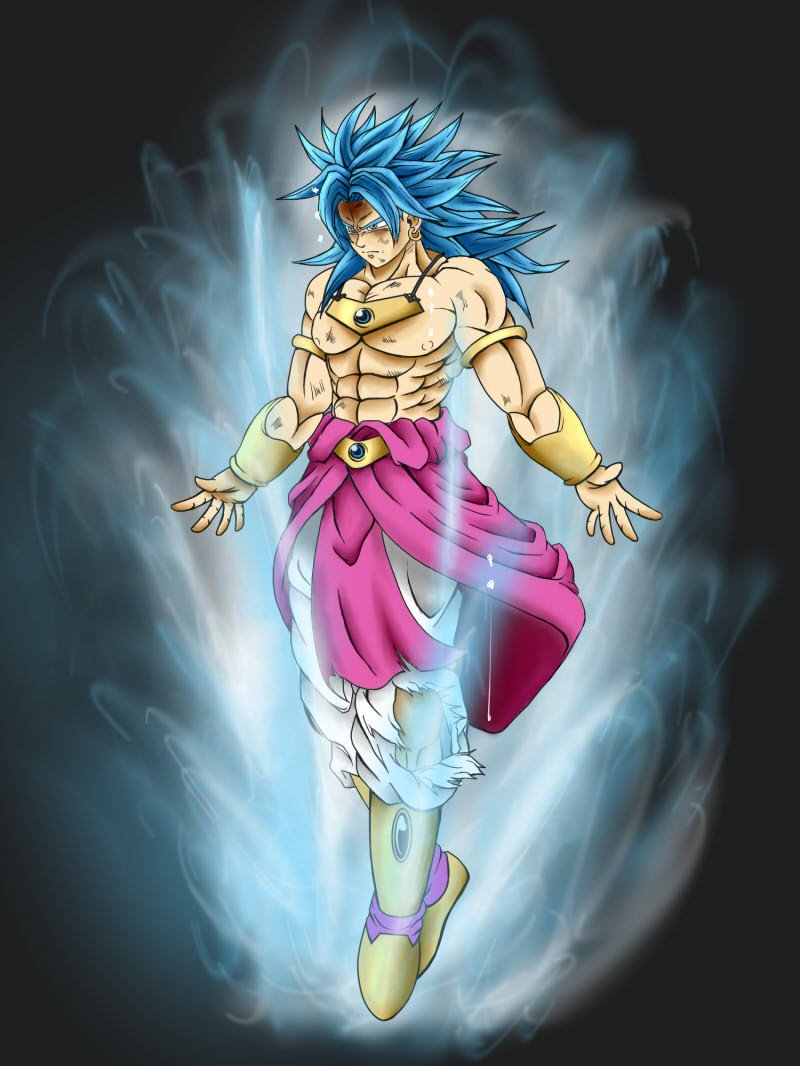 私が描いたブロリーを友人<a href="/reiya_44/">破壊神零夜</a>が青ブロリー風の身勝手の極意オーラで塗ってくれました。