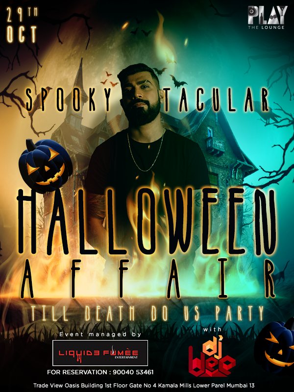 PlayTheLounge's tweet photo. The night you've all been waiting for is finally here! Wear your scariest costumes as DJ Vee is set to leave you haunted tonight! https://t.co/kuduxPpEmr
