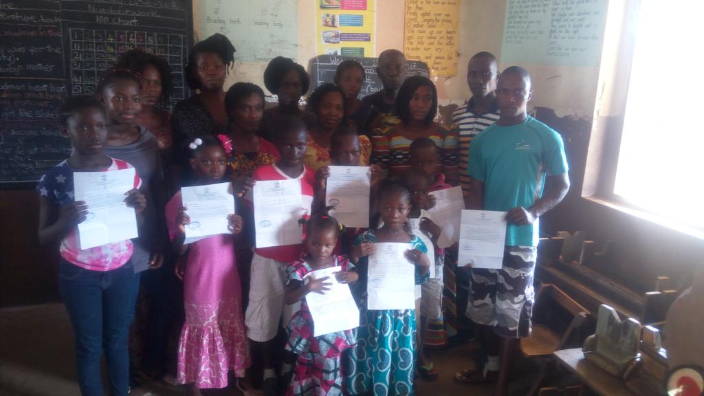 These are some of the benefiters and there parent that is benefiting from the Hannah French children and youth foundation S/L .