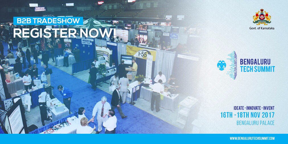 Showcase Technologies, Products and Services to the experts in the B2B Tradeshow at #BlrTechSummit . Register now!